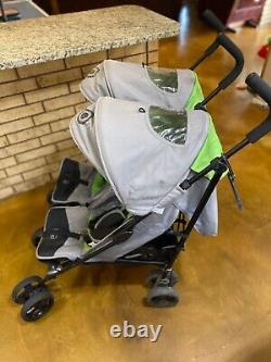 Slightly Used Green&Grey Hoco Austria Twin Umbrella Stroller