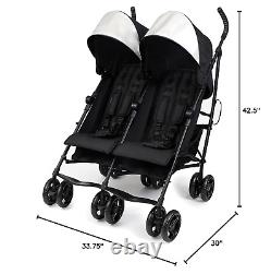 Summer Infant 3Dlite Double Convenience Lightweight Double Stroller for Infant &