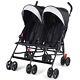 Twin Baby Double Stroller Foldable Kids Ultralight Umbrella Stroller Pushchair