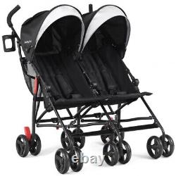 Twin Baby Double Stroller Foldable Kids Ultralight Umbrella Stroller Pushchair