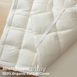 Ultra Plush Feather Bed Mattress Topper 1 3 King Queen Organic Pillow Top