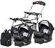Unisex Baby Double Stroller With 2 Car Seats Diaper Bag Newborn Twins Combo Set
