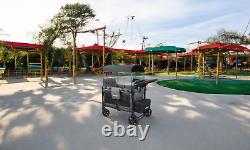 WONDERFOLD W4 Elite Quad Stroller Wagon, Charcoal Gray