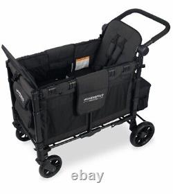 WonderFold W2 Elite Double Stroller Wagon Multifunctional 2 Seater Black