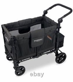 WonderFold W2 Elite Double Stroller Wagon Multifunctional 2 Seater Black