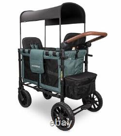 Wonderfold W2 Luxe Multifunctional Double 2 seater Stroller Wagon Hunter Green
