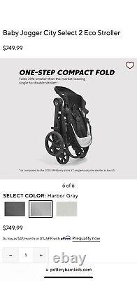 (brand New) Baby Jogger City Select 2 Stroller Harbor Grey