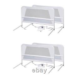 Barrière de lit pour enfant télescopique en maille et acier KidCo, double pack, blanc (2 ensembles)