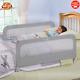 Barrière De Lit Rabattable Double Face Pour Enfant Bébé Sécurité Gris 42,5 X 21