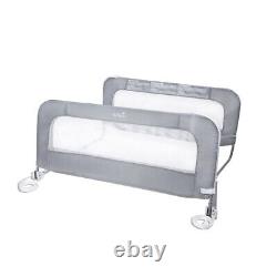 Barrière de lit rabattable double face pour enfant bébé sécurité gris 42,5 x 21