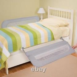 Barrière de lit rabattable double face pour enfant bébé sécurité gris 42,5 x 21