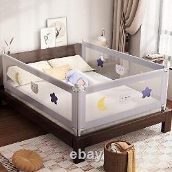 Barrières de lit pour tout-petits avec double verrouillage pour enfant, facile à soulever, solides, respirantes et confortables.