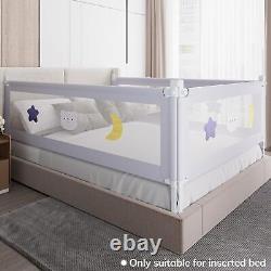 Barrières de lit pour tout-petits avec double verrouillage pour enfant, facile à soulever, solides, respirantes et confortables.