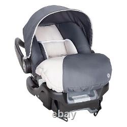 Cadre de poussette double Baby Trend avec 2 sièges d'auto pour jumeaux, système de voyage combiné en gris