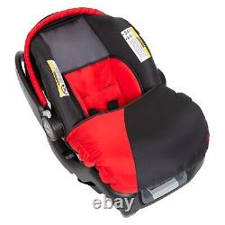 Cadre de poussette double Baby Trend avec 2 sièges d'auto, sac à langer et combo de voyage pour jumeaux
