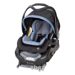 Cadre de poussette double combo bleu pour nouveau-né avec 2 sièges d'auto et sac à langer noir