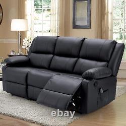Canapé inclinable 3 places en cuir PU avec fauteuil inclinable manuel, canapé inclinable, siège de cinéma maison