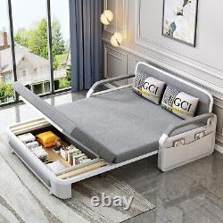 Canapé-lit convertible en futon rembourré de 58,6 po