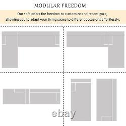 Canapé modulaire en forme de L moderne pour le salon, combinaison libre de 2 pièces