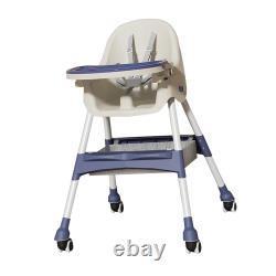 Chaise haute pour bébé portable avec siège large et plateau à double couche, pour tout-petits