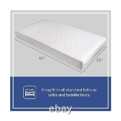 Confort frais et respirant Sealy Cool Comfort, matelas de lit de bébé imperméable à double fermeté 2 étapes