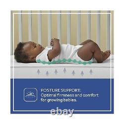 Confort frais et respirant Sealy Cool Comfort, matelas de lit de bébé imperméable à double fermeté 2 étapes