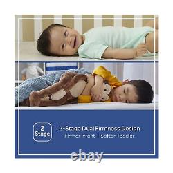 Confort frais et respirant Sealy Cool Comfort, matelas de lit de bébé imperméable à double fermeté 2 étapes