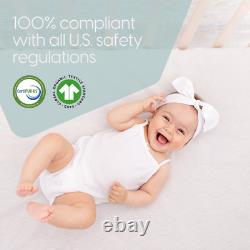 Housse de matelas pour bébé lit et enfant en coton bio à 100%, matelas en mousse à mémoire de forme à double face