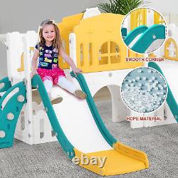 JOYLDIAS 10en1 Toboggan Double pour tout-petits avec balançoire Ensemble de jeu pour enfants intérieur/extérieur