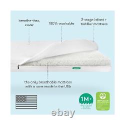 Matelas de lit de bébé essentiel Newton Matelas de bébé pour lit de bébé, double couche, sûr