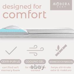 Matelas de lit de bébé et de tout-petit à double face de qualité supérieure, mémoire de gel rafraîchissant infusé de charbon de bois