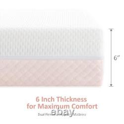 Matelas de lit de bébé, matelas de lit pour tout-petit en mousse à mémoire de forme à double face, rose triple