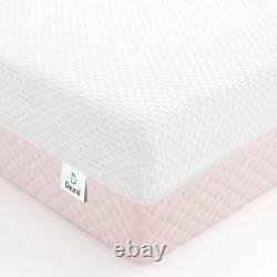 Matelas de lit de bébé, matelas de lit pour tout-petit en mousse à mémoire de forme à double face, rose triple