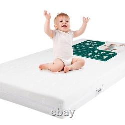 Matelas de lit de bébé respirant BABELIO en mousse à mémoire double face pour enfant de 52 x 27