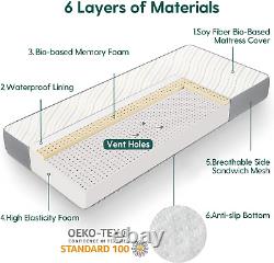 Matelas pour bébé et enfant BABELIO à base de matériaux biologiques, double face Certipur-US & USDA certifié