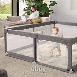 Parc à bébé avec tapis Parcs de jeu pour bébés et tout-petits Barrière de sécurité pliable pour bébé