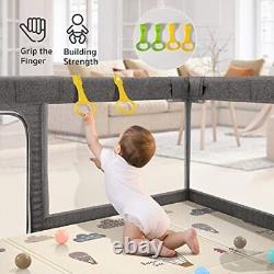 Parc à bébé avec tapis Parcs de jeu pour bébés et tout-petits Barrière de sécurité pliable pour bébé