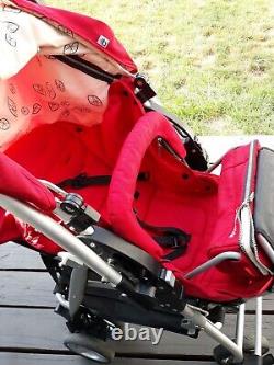 Poussette Bumbleride Compact avec poignée réversible Rouge Légère Porte-bouteille