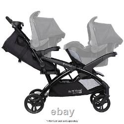 Poussette double Baby Trend Sit N' Stand 2.0 DLX avec harnais de sécurité à 5 points, Stormy