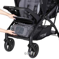 Poussette double Baby Trend Sit N' Stand 2.0 DLX avec harnais de sécurité à 5 points, Stormy