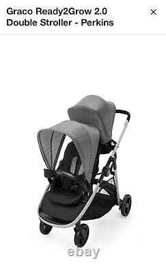 Poussette double Gris Graco Ready2Grow 2.0 compatible avec les nourrissons jusqu'aux tout-petits