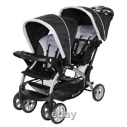 Poussette double à deux places Baby Trend Sit-N-Stand Twin Tandem, Stormy (Boîte ouverte)