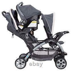 Poussette double pour bébé/toddler Baby Trend Sit N' Stand Easy Fold Travel, Magnolia