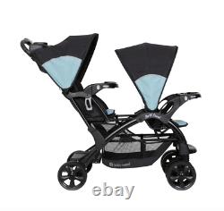 Poussette double pour bébés avec siège double solide bleu NEW