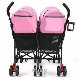 Poussette double pour jumeaux pliable ultralégère à parapluie pour enfants