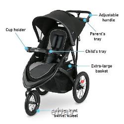 Poussette, pliage pratique d'une main, compatible avec siège auto pour bébé, Redmond