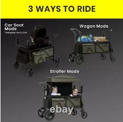 Poussette pour enfants avec auvent, sac isotherme et organiseur pour les parents, adaptateur de siège auto