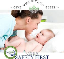 Protège-matelas pour lit de bébé en coton biologique imperméable et lavable à deux faces avec ventilation