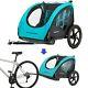 Remorque De Vélo Pour Enfants Double Twin Toddler Baby Infant Pet Dog Pliante