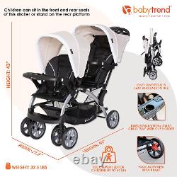 Siège N' Stand Convertible Multi-Usage Facile à Plier pour Voyager avec un Double Poussette pour Bébé et Tout-Petit.